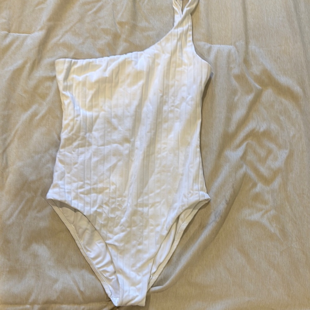 Melissa Odabash White One-Shoulder Swim One Piece